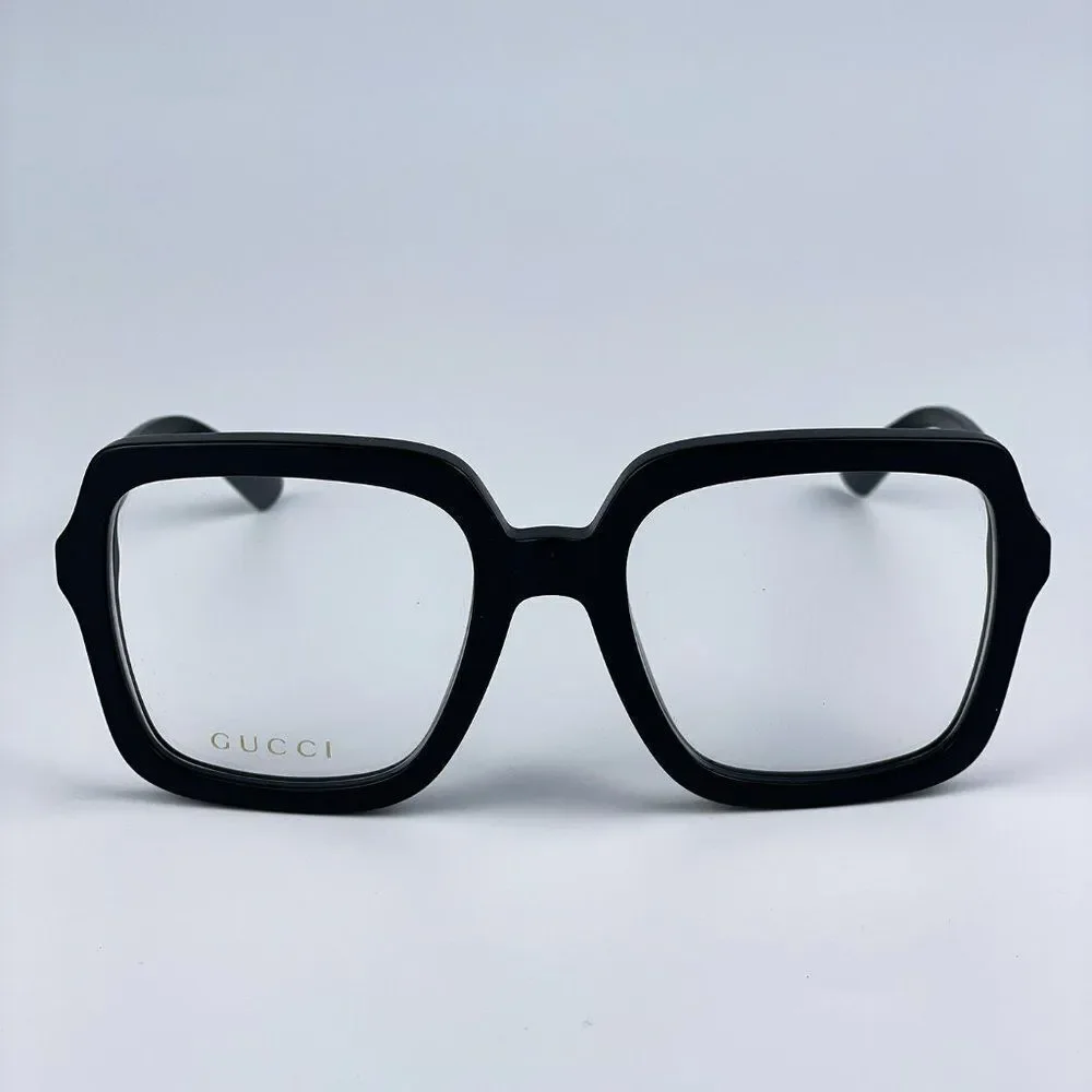 NEW Gucci GG1318O 001 Black Square Women Eyeglasses